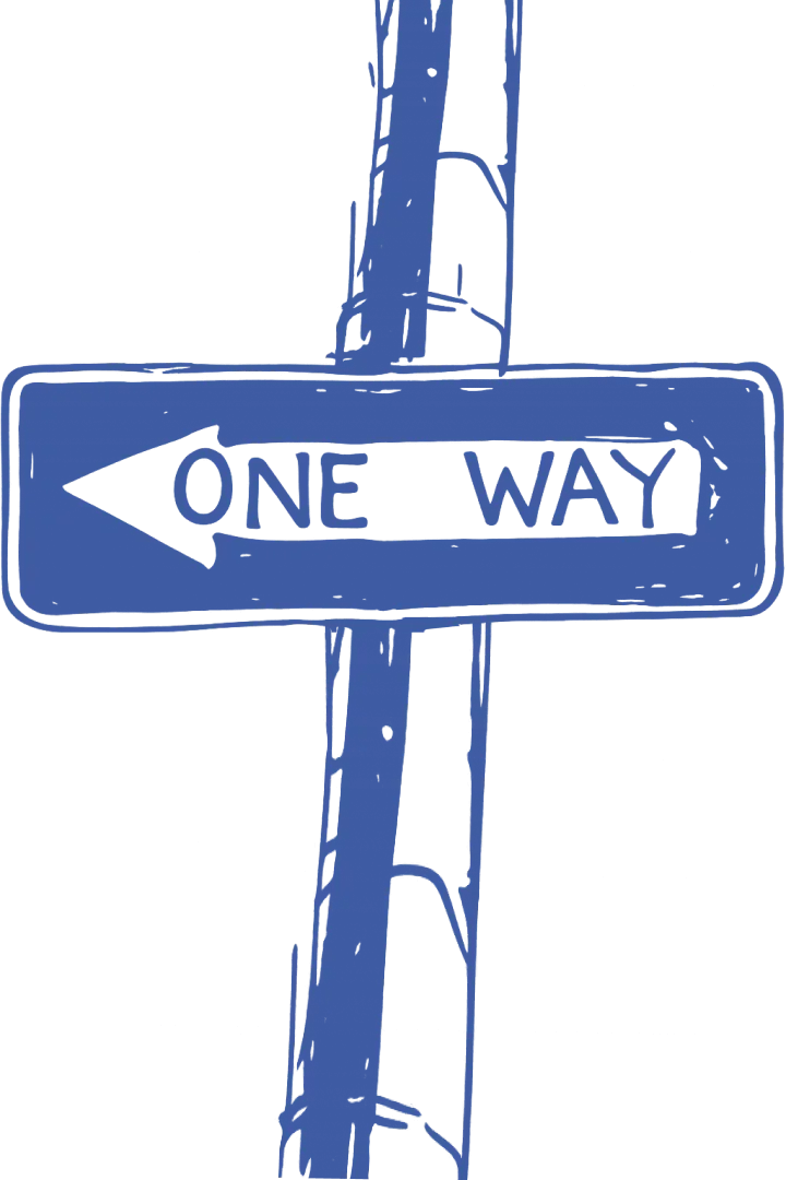 one way sign sketch
